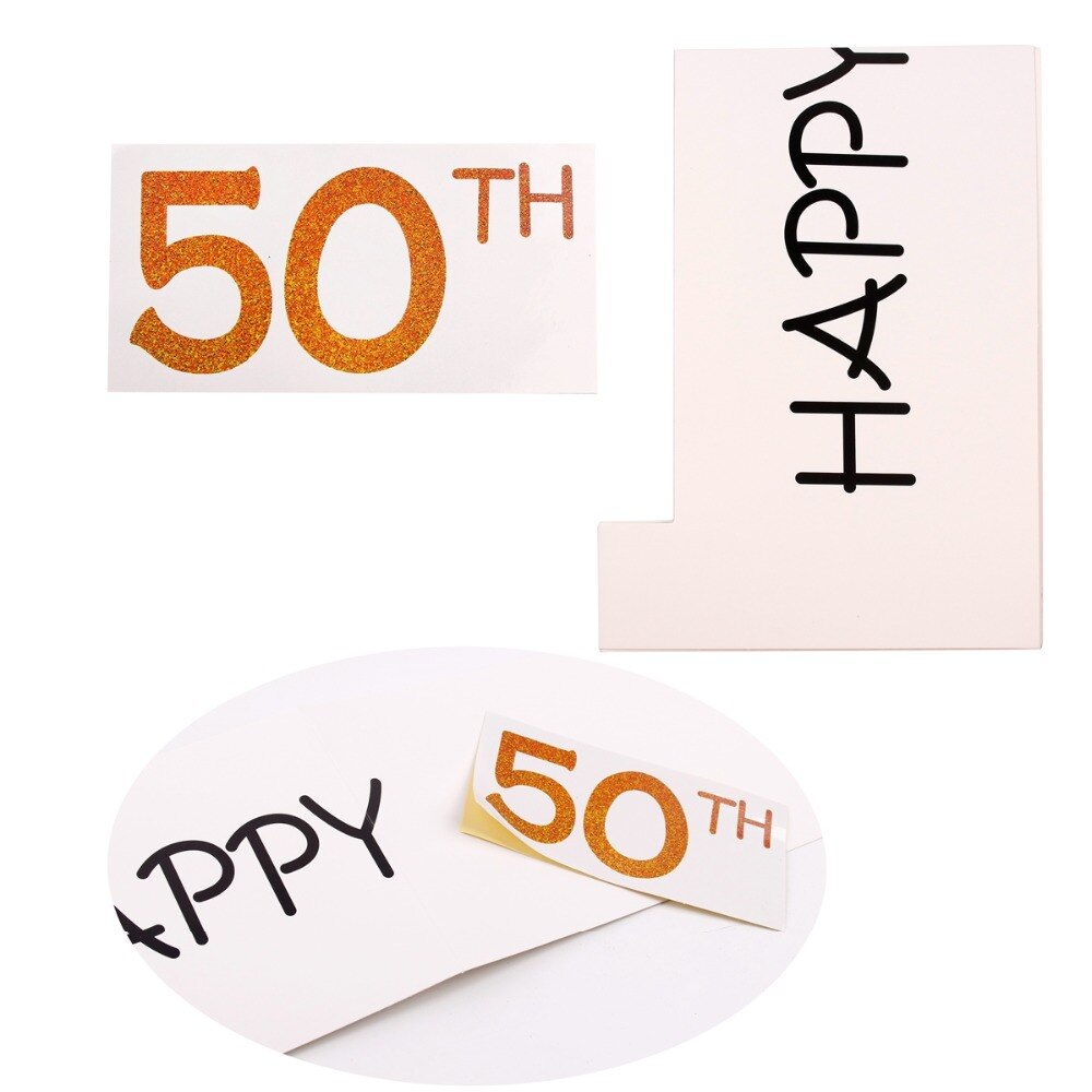FENGRISE Photo Frame 1st Birthday 30th 40th Photo Booth Props 16 18 21 30 40 50 60 Happy Birthday Photobooth Party Decorations