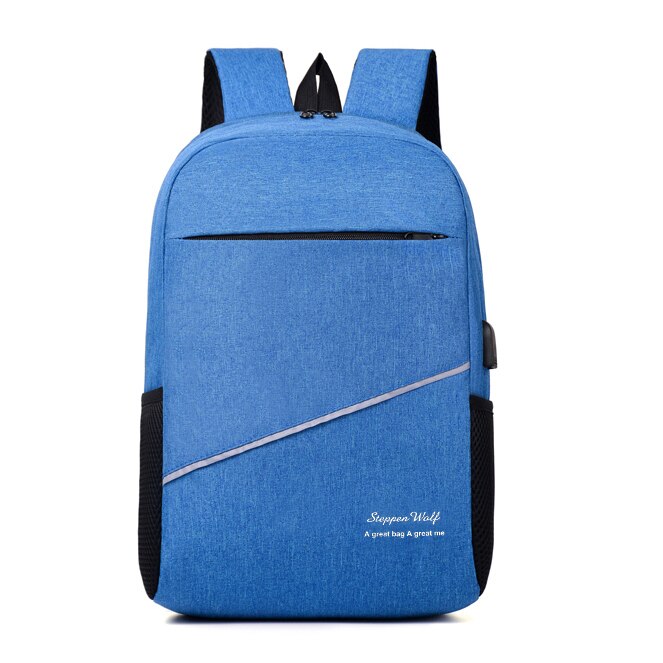 unisexe sac à dos Oxford école sac à dos pour hommes femmes adolescent charge voyage grande capacité ordinateur portable sac à dos Mochilas: Blue