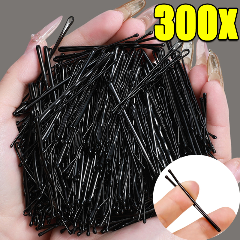 50/300 Stück schwarze Haarspangen U-förmige Bobby Stift unsichtbare gewellte Haarnadel Frisur Styling Metall Haargriff Haarspange Haarschmuck