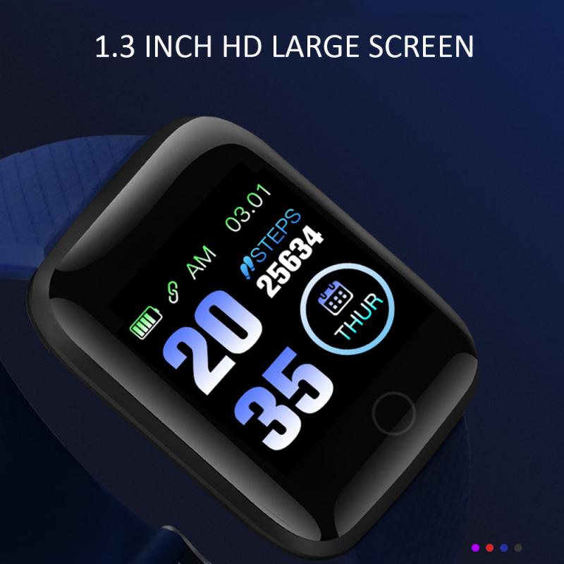 116 Plus Slimme Horloge Slimme Armband Hartslag Bloeddruk IP67 Waterdichte Sport Fitness Tracker Polsband Stappenteller TSLM1