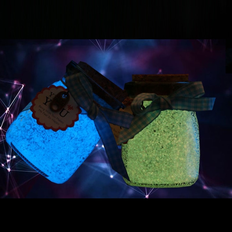 10g Glow In The Dark Luminous Party DIY Bright Noctilucent Sand Fish bowl sand Wishing Bottle Fluorescent Particles Kid