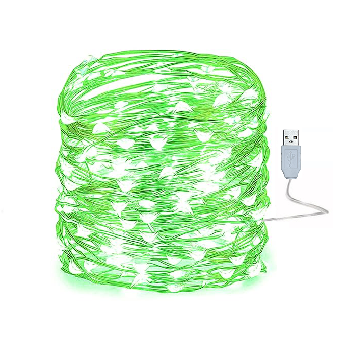 10/20M USB LED-lichtslingers Koper Zilver Draad Garland Licht Waterdicht Kerstverlichting Voor Kerst Bruiloft Decoratie