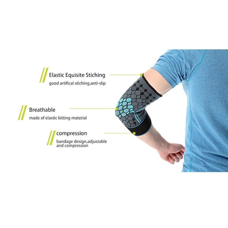 Elastic Bandage Elbow Support Anti-skid Compresion Elbow Protectors Armrests manicotti ciclismo Elbow Pads For Basketball