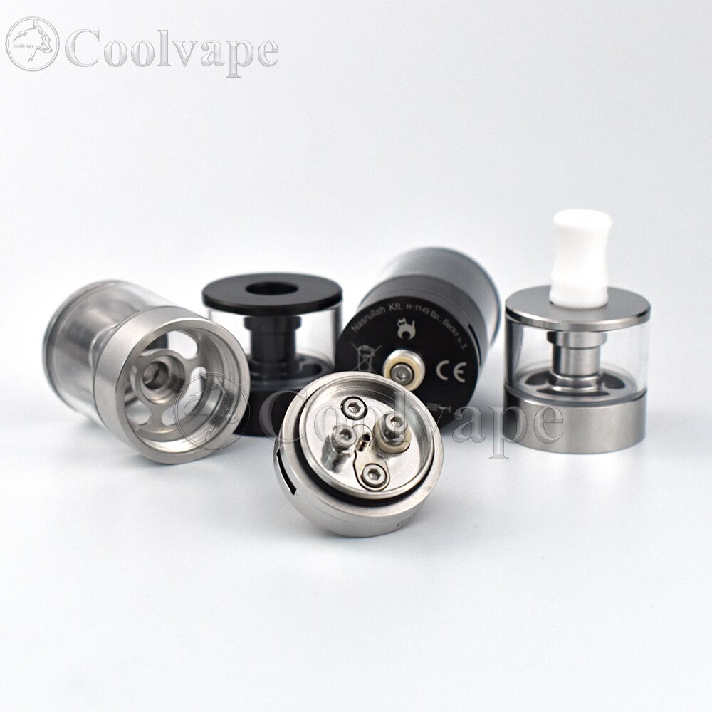 coolvape Dvarw MTL FL 24 rta 24mm diamater Single Coil Airflow Tank Rebuildable 316ss atomizer rta with 510 mtl drip tip