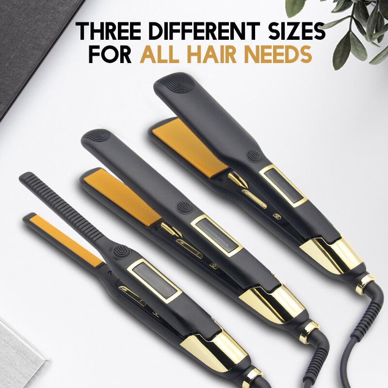 Redresseur de cheveux prix du plus populaire perm LCD numérique ion négatif soins des cheveux perm clip