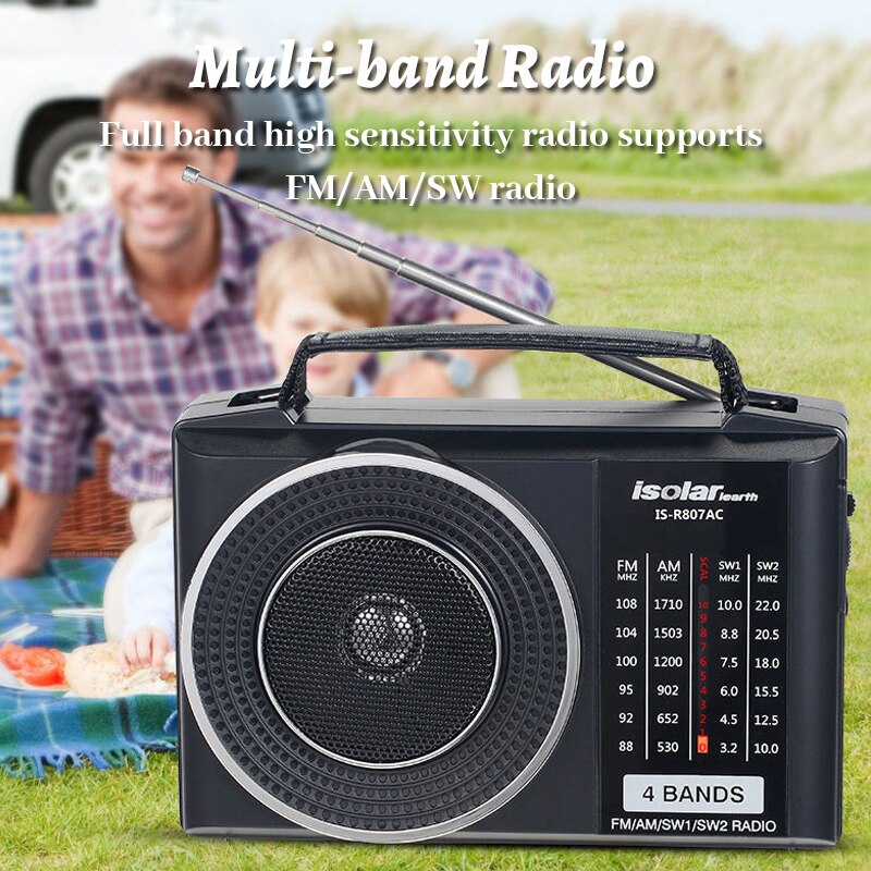 Multi-Band Radio Bluetooth Audio Weersverwachting Draagbare Retro Fm/Am/SW1/SW2 Radio Ontvanger Luidspreker multiband Radio