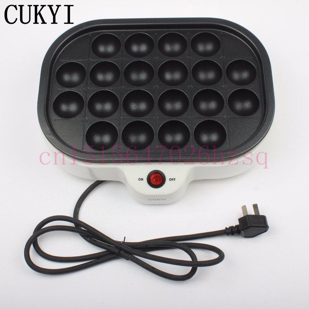 CUKYI household OctopusBall Maker Takoyaki Machine 800W 220V 20 holes Kitchen helper 2 frying pans