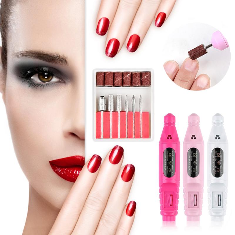 USB Charging Electric Nail Drill Machine Pen Pedicure Polish Grinding Nail Art Manicure Equipment Nail File Tools