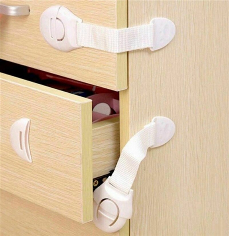 10Pcs/Set Child Lock Protection Of Children Locking Doors For Children's Safety Kids Safety Plastic Safety Door Drawer Fridge