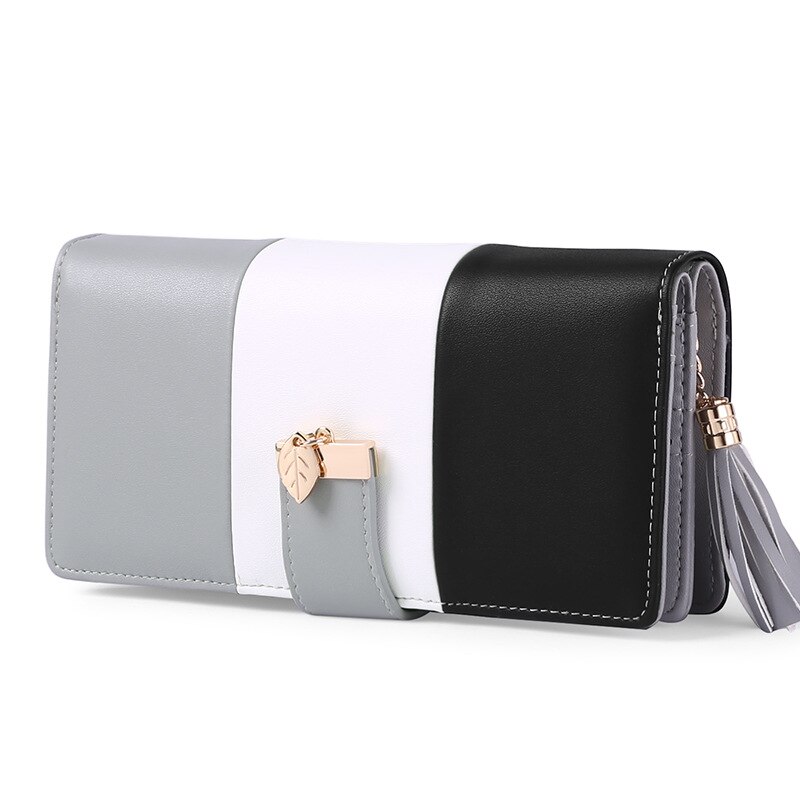 RFID Blocking Women's Functional Wallet Leather Zipper Long Glint Card Holder Ladies Coin Purse Phone Wallet