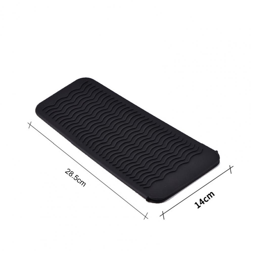 Alfombrilla de silicona anticalor, cubierta de aislamiento Flexible resistente al calor para plancha de pelo, herramienta de peinado