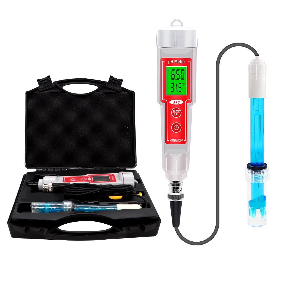 Ph-618L Portable PH Meter 2 in 1 PH Temperature Water Tester with Backlight for Swimming Pool Drink Water Aquarium