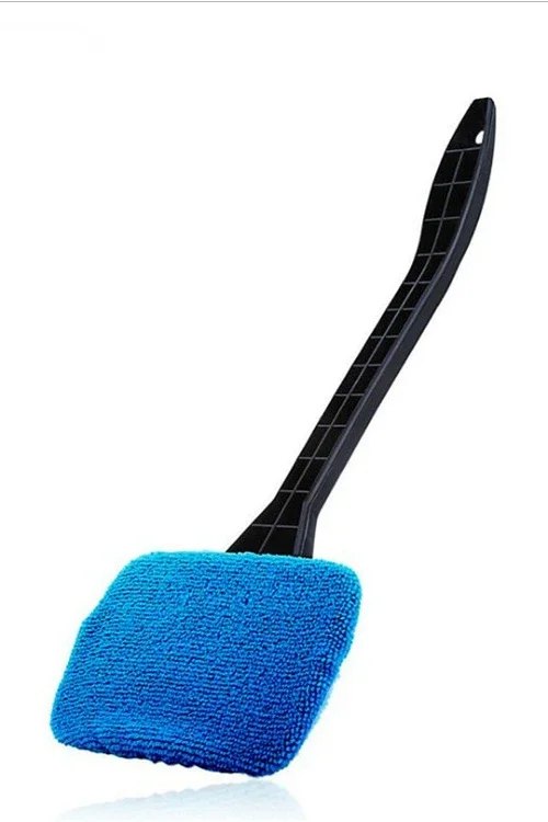 Autoruitenreiniger borstelset, voorruitreiniging wasgereedschap glaswisser met lange steel, auto dakraam handdoek, auto-accessoires: WIT