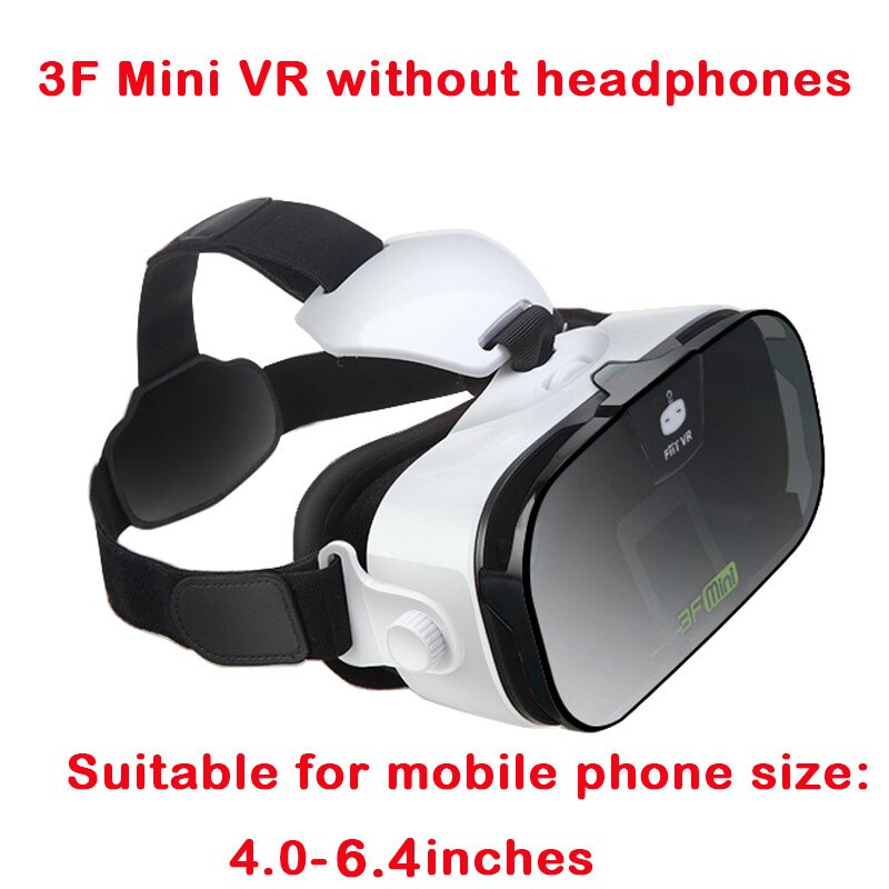 Fiit VR 3F 112 FOV Virtual Reality Glasses Remote 3D Android Cardboard VR 3D Headset Stereo Helmet Box for Smartphones 4.7-6.4: 3F Mini VR