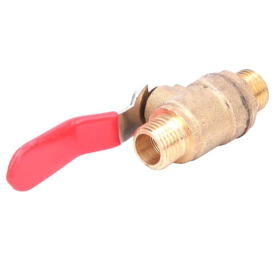 5 Pcs Ball Valve G1/4 Double Male Thread Thickened Brass Valve Air Compressor Accessory Brass