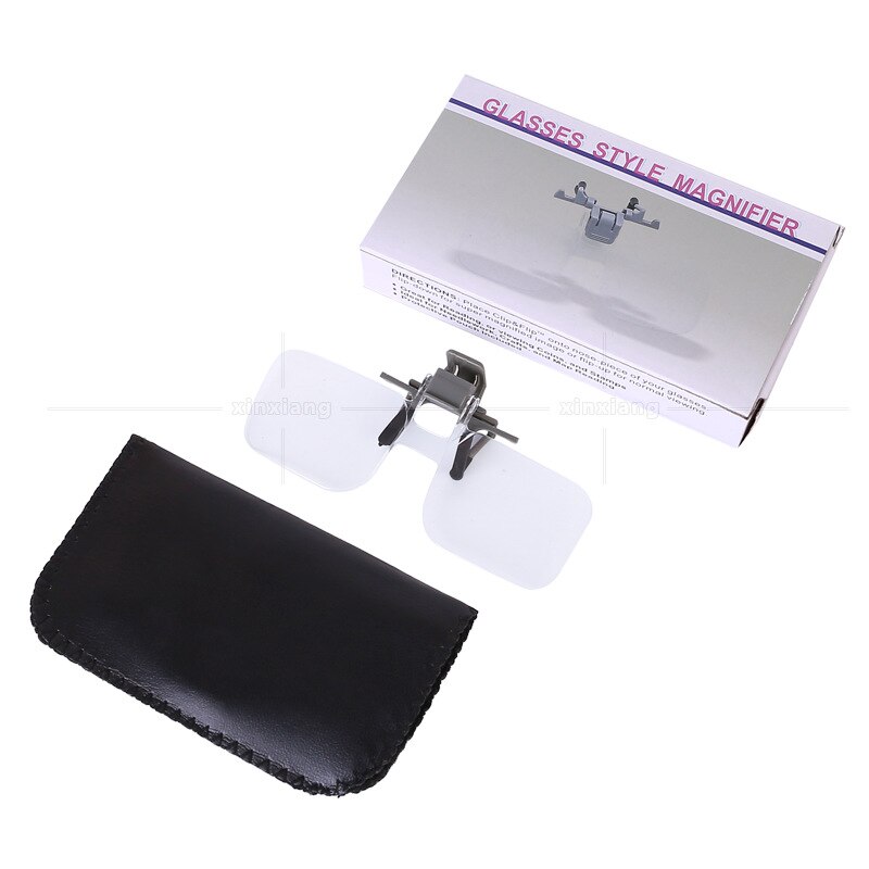 2x Loupe Loupes avec Clip Pour Clip Sur Flip Up Lunettes Grossissement Loupe, Clip Sur Lunettes Loupe