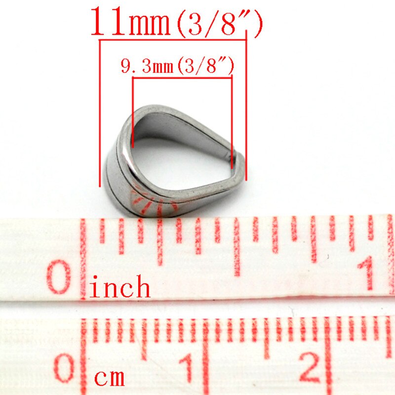 Doreenbeads 304 Rvs Hanger Pinch Borgtocht Sluitingen Hoefijzer Zilver Kleur Diy Maken Sieraden Bevindingen 11Mm X 9Mm, 2 Pcs