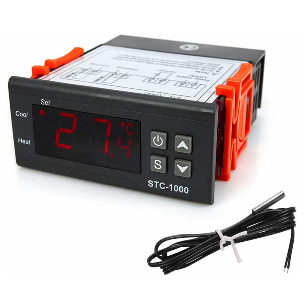 Digital Temperature Controller Thermostat Thermoregulator Incubator Relay LED 10A Heating Cooling STC-1000 STC 1000 12V 24V 220V