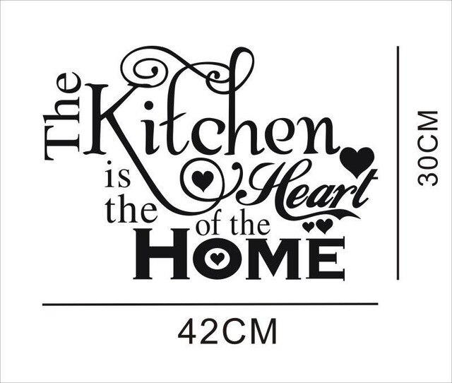 Tre rater engelsk citat køkken wallstickers vinyl wallstickers boligindretning kunst dekorative stickers pvc spisestue til bar: Qc19-7