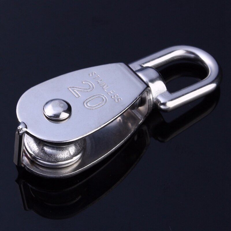 Steel Wire Pulley Stainless Steel M20 Heavy Duty Steel Single Wheel Swivel Lifting Rope Pulley Block For Wire Rope