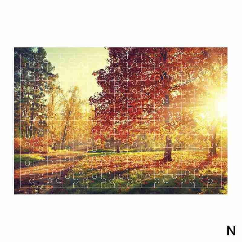 150 Piece Tube Scenery Intelligent Puzzles For Children Interactive Jigsaw Education Learning Brain Adults Teaser Toy Assem L7P0: N