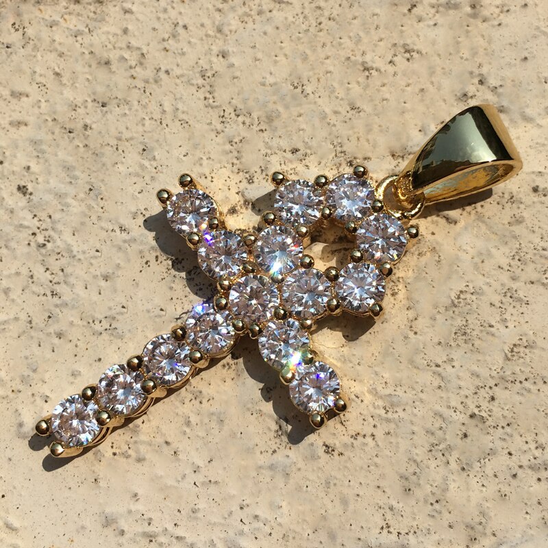Langtidsholdbare micro pave cz buddha vedhæng halskæde guld kors hip hop smykker til mænd og kvinder jul