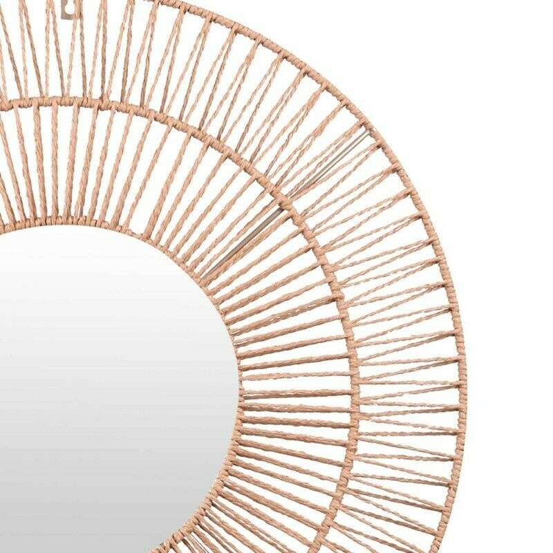 Esoejo-decoración redonda Caren Rafia Natural, 50CM, Para Entrada, Casa, Dormitorio