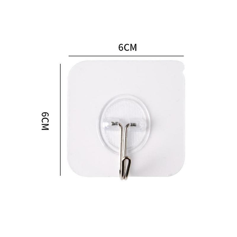Strong Self Adhesive Hooks Waterproof Transparent Door Wall Sticker Hanger Hook Suction Heavy Load Rack Cup Sucker for Kitchen