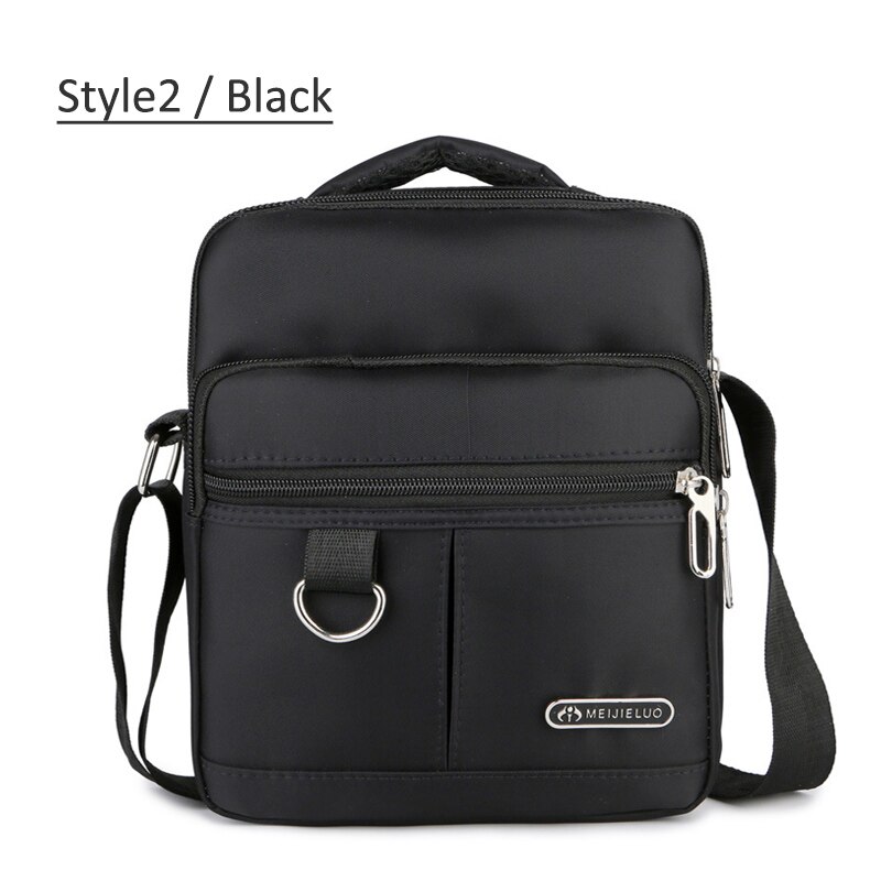 Men Multifunctional Handbag Shoulder Messenger Bag Satchel Business Nylon Crossbody Briefcases Bags Male Laptop Tote XA300ZC: style 2 black