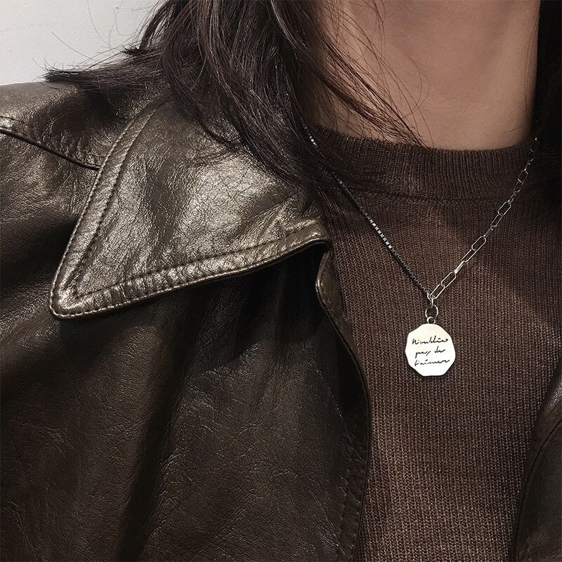 Anenjery Dubbellaags U-Vormige Thai Zilveren Ketting 925 Sterling Zilveren Korte Sleutelbeen Ketting Charme Ketting Voor Vrouwen S-N530