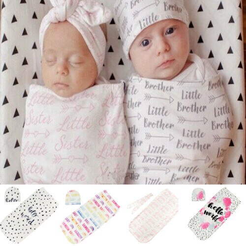 Storlek 15 cmx 10cm nyfödd bebis spädbarn sommar linda lillasyster bror filt wraps/sovsäck 100cm bomull 0-3 månader