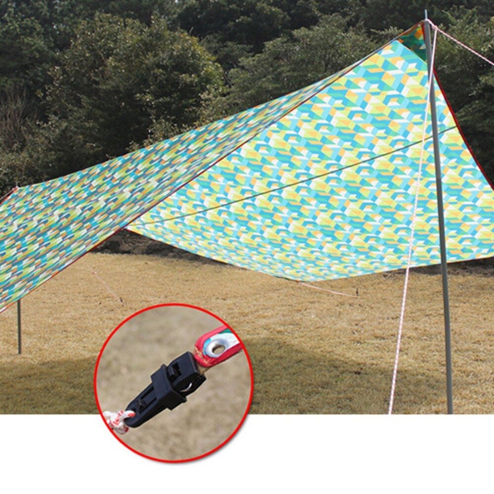 Telte tilbehør fortelt vind reb klemme fortelte plastik klip telt pull point udendørs camping telt alligator klip krog.