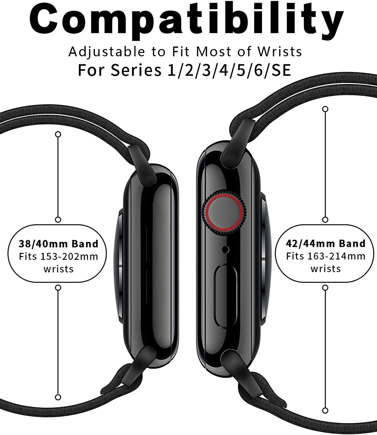 Bracelet chouchou pour bracelet de montre Apple 40mm 44mm 41mm 45mm 38mm 42mm 49mm bracelet en Nylon élastique iWatch série 7 se 6 5 3 Ultra 8