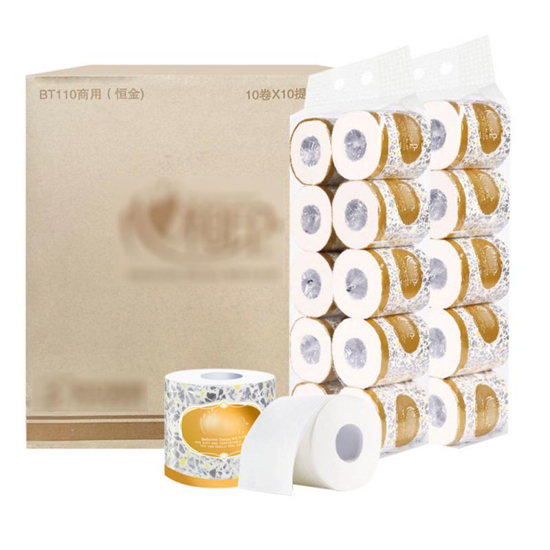 3 piega 110g / Rotolo lotto Rotoli di Carta Igienica Da Bagno tutto'ingrosso Del Tessuto Bagno Bianco Morbido