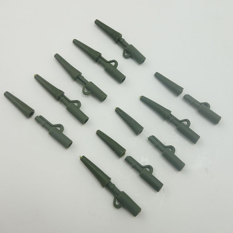 1Set Total 40pcs Carp Fishing Lead Clips Quick Change Snap Clips and Tail Rubber Connector for Carp Fishing Rigs