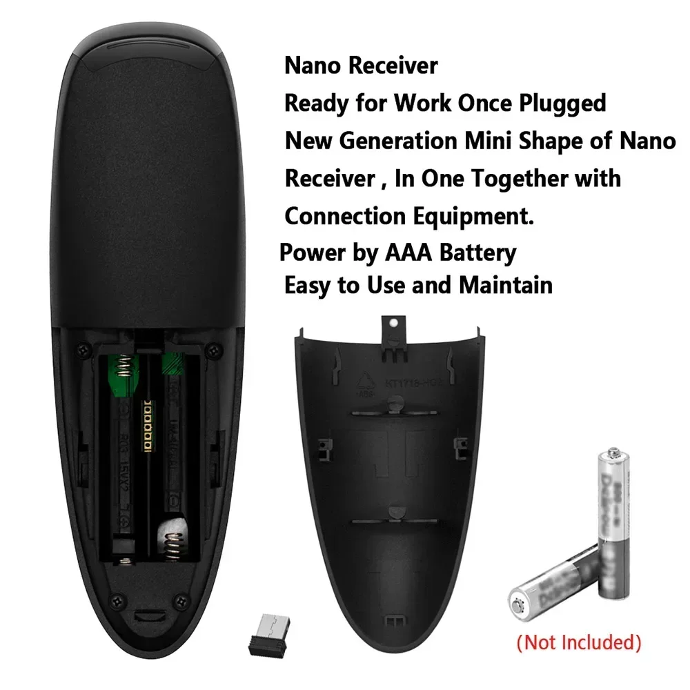 Air Mouse Voice Remote Control G10S Pro 2.4GHz Mini Wireless Gyroscope IR Learning for Android TV Box HK1 H96 Max X96 Mini