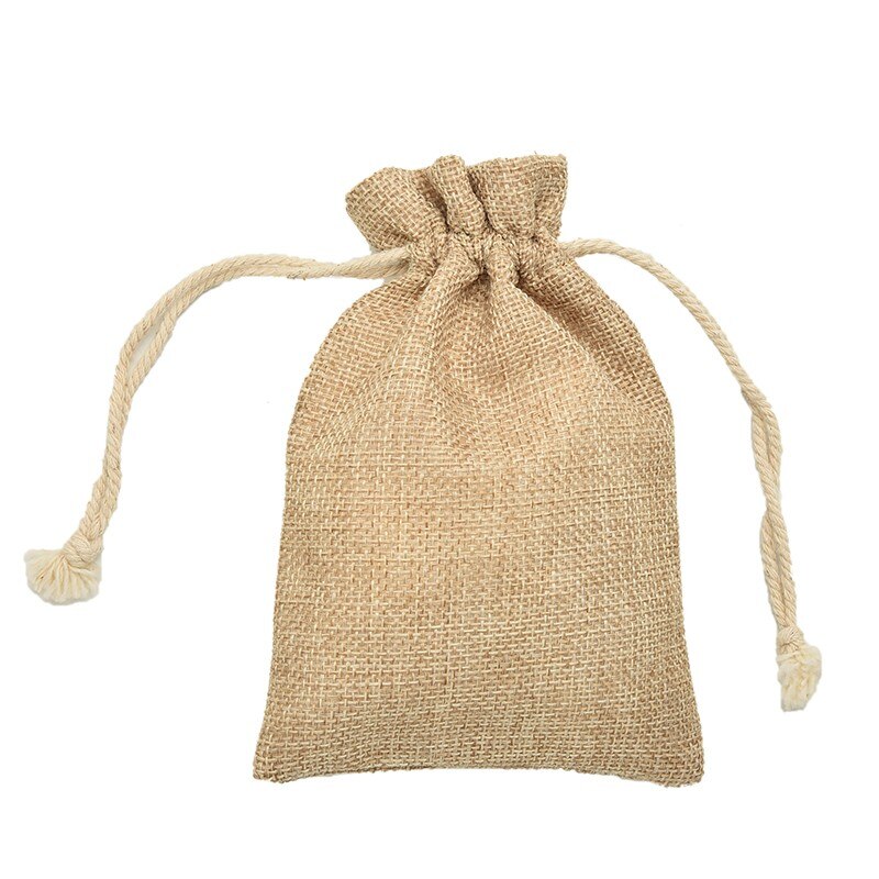 Linnen Jute Koord Bags Jute Zakken Sacks Party Gunsten Verpakking Bag Wedding Candy Bags Feestartikelen