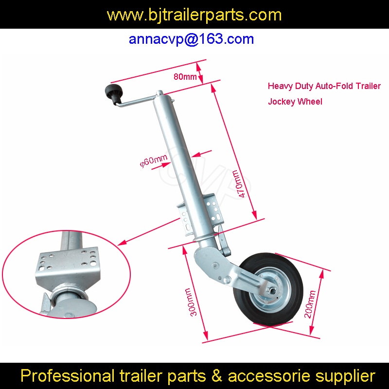 CVP heavy duty trailer jockey wheel 60mm trailer jack leg stand trailer parts