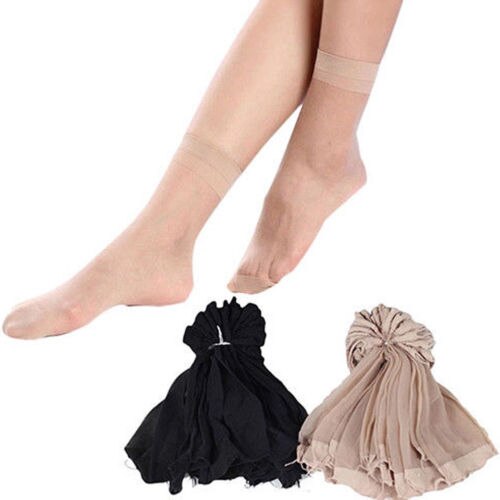 10 Pairs/set Women's Thin Crystal Silk Ankle Socks Female Short Socks Summer Bamboo Transparent Socks