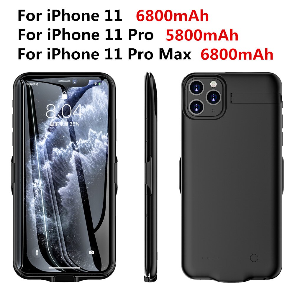 Ultra Slim Powerbank Case Voor iPhone 11 Pro Battery Case Backup Power Bank Batterij Oplader Voor iphone 11 Pro max Power Case