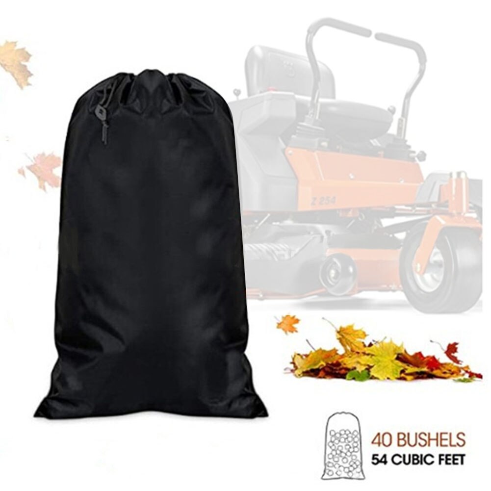 Waste Container Universal Outdoor Garden Oxford Cloth Lawn Mowers Patio Weeds Pouchl Foldable Portable Yard Leaf Storage Bag: Black