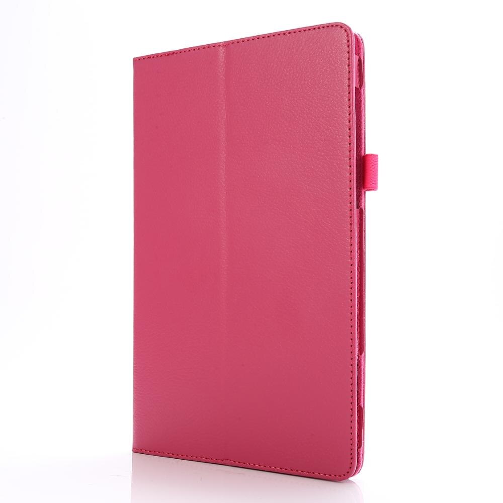 Til samsung galaxy tab  s6 lite 10.4 p610 sm-p610 p615 etui cover tablet shell beskyttende etui+ pen+film: Rosenrød