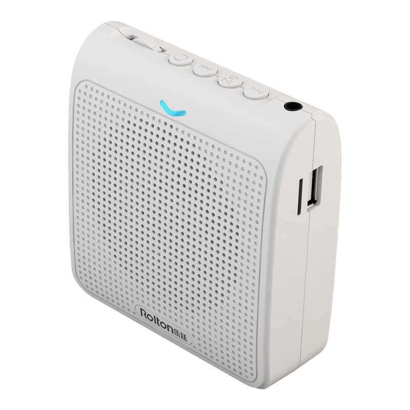 Rolton K100 Mini Draagbare Luidspreker Voice Versterker Microfoon Met Usb Kan Tf Kaart Voor Leraar Onderwijs Vergadering: white