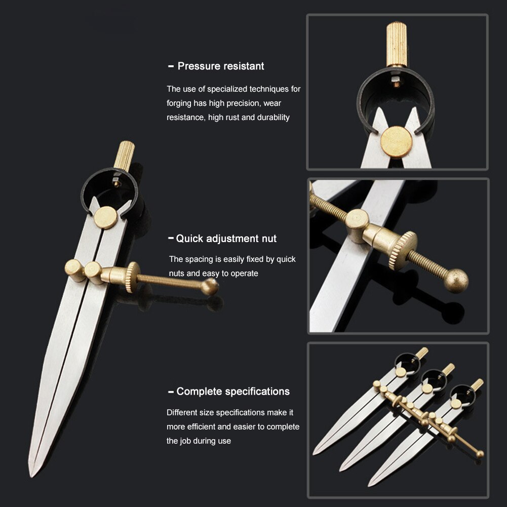 DIY Wing Divider Leather Craft Sewing Tool Rotating Scratch Leathercraft Furniture Compasses Woodworker Circle Drawing Hand Tool