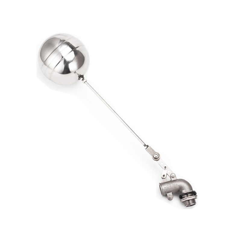 1/2" 3/4" 1" Stainless Steel 304 Adjustable Float Valve Water Tank Bend Elbow Floating Ball Valve Flow Cistern/Expansion