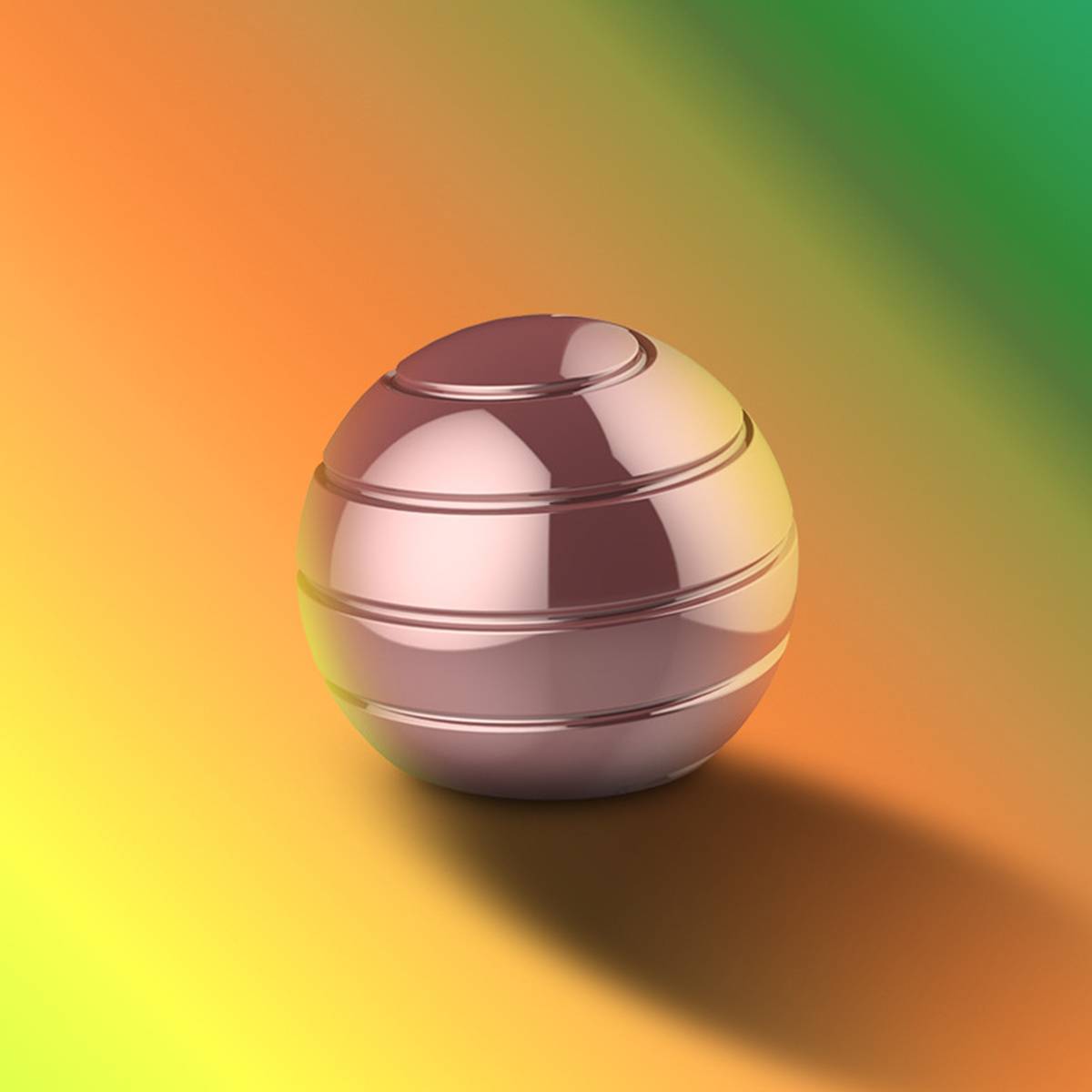 Erwachsene Finger Spielzeug Schreibtisch Dekompression Rotierenden Sphärische Gyroskop Kreisel Optische Illusion Aktive Schreibtisch Spielzeug Metall Optische Fließende