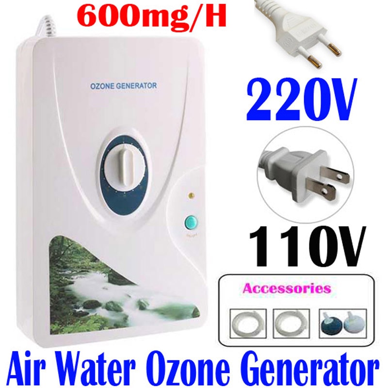 Ozon generator ozon vand luft 600mg ozonator køkken ozonizer ionizer  o3 timer luftrenser ozonizador spa bad olie 220v 110v