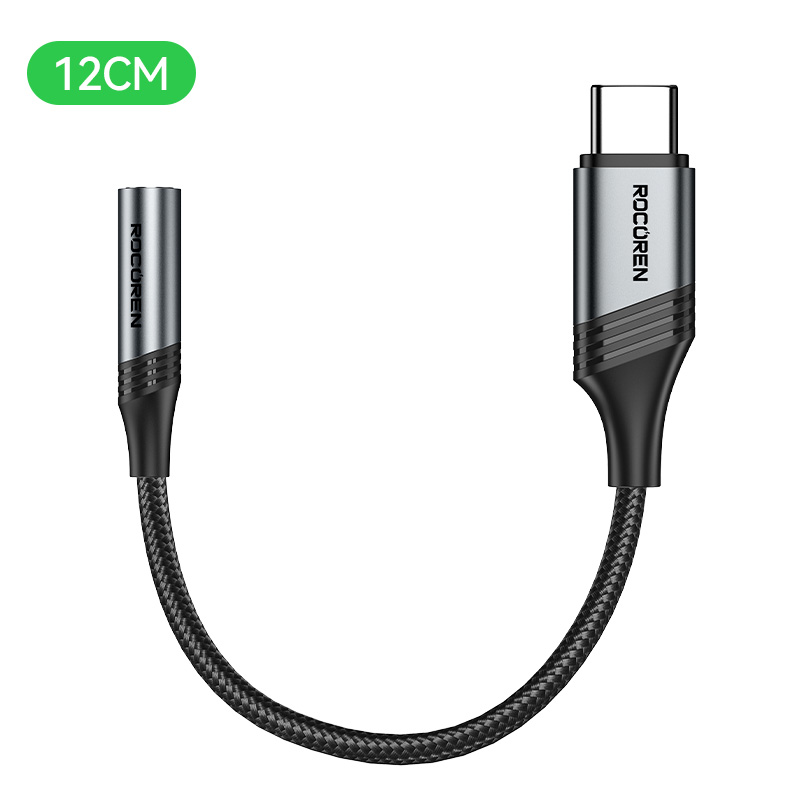 Rocoren Kabel audio USB C do 3,5 mm Jack Dac Adapter słuchawkowy męski na żeński Konwerter typu C na 3,5 mm do telefonu Samsung Xiaomi: Default Title