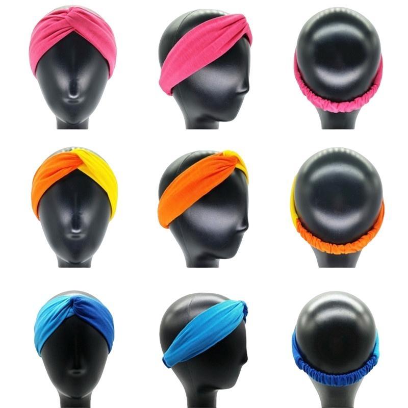 Diademas torcidas de algodón para mujer, diademas elásticas con nudo, bandas para la cabeza deportivas para Yoga, maquillaje, Spa, diadema, vendaje, accesorios para el cabello para niñas