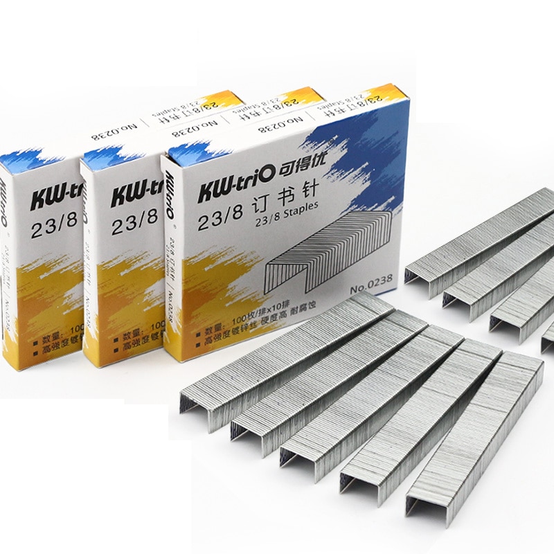 Heavy Duty Staples 23/8 1000pcs Metal Silver Standard Staples 23 / 8 Paper Stapler Staples Office Bookbinding Supplies